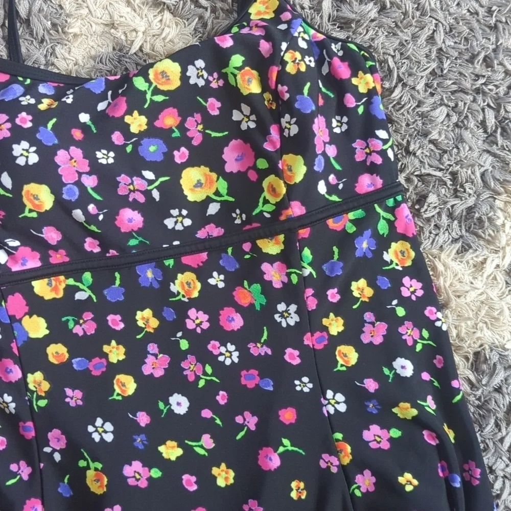 St Johns Bay Floral Swimsuit Dress Padded Size Women's 10